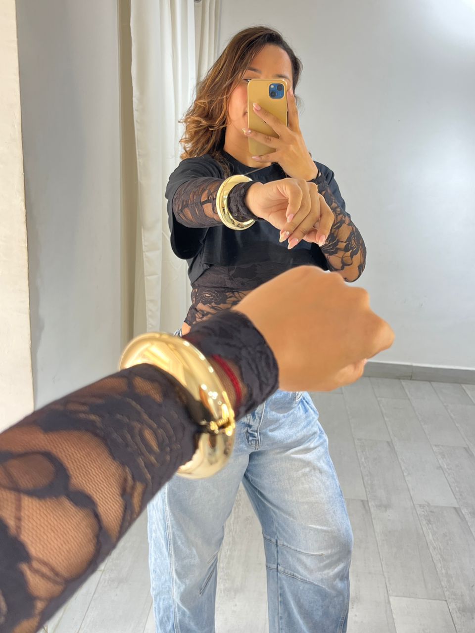 BODY ENCAJE + TSHIRT CORTA