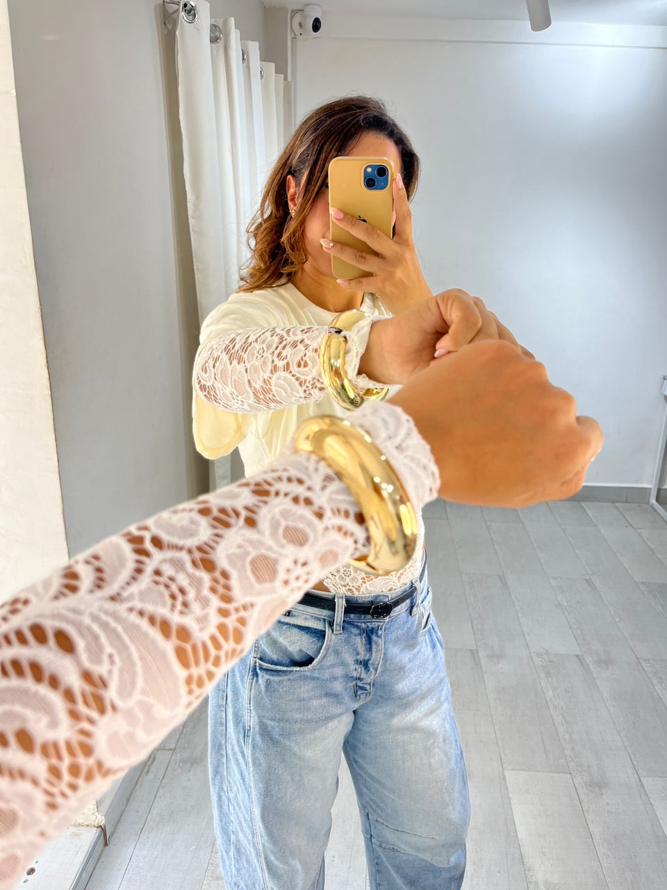 BODY ENCAJE + TSHIRT CORTA